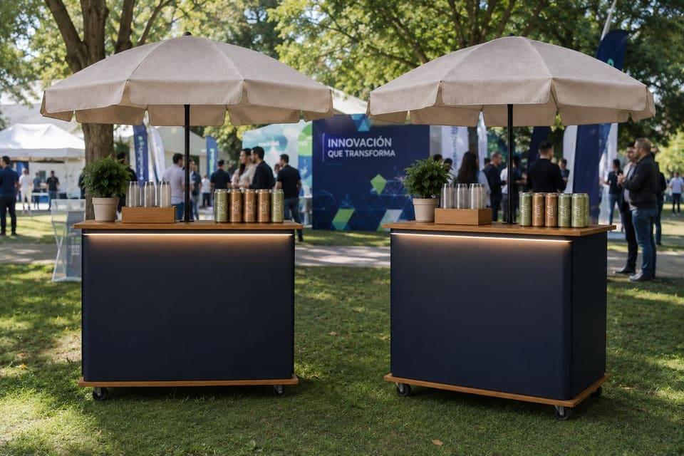 Barra móvil de Elah Café preparada para un evento